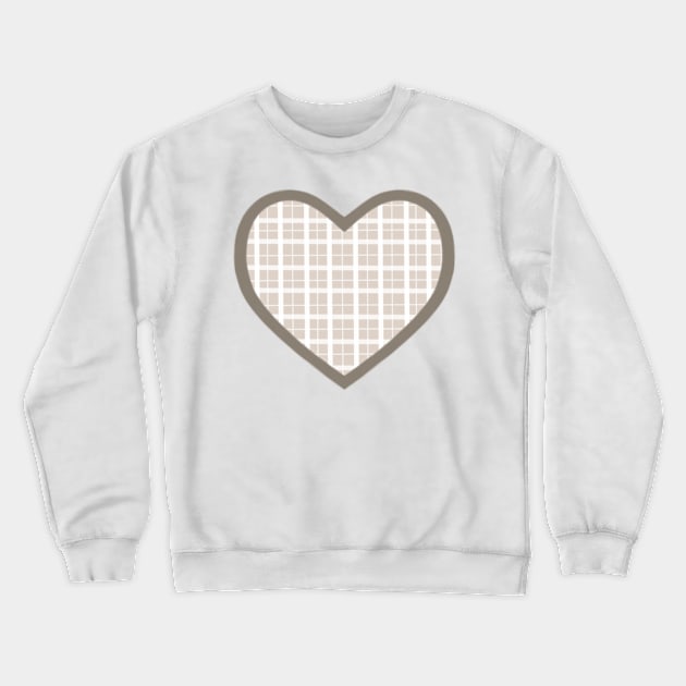 Grey Cottage Heart Crewneck Sweatshirt by Smilla